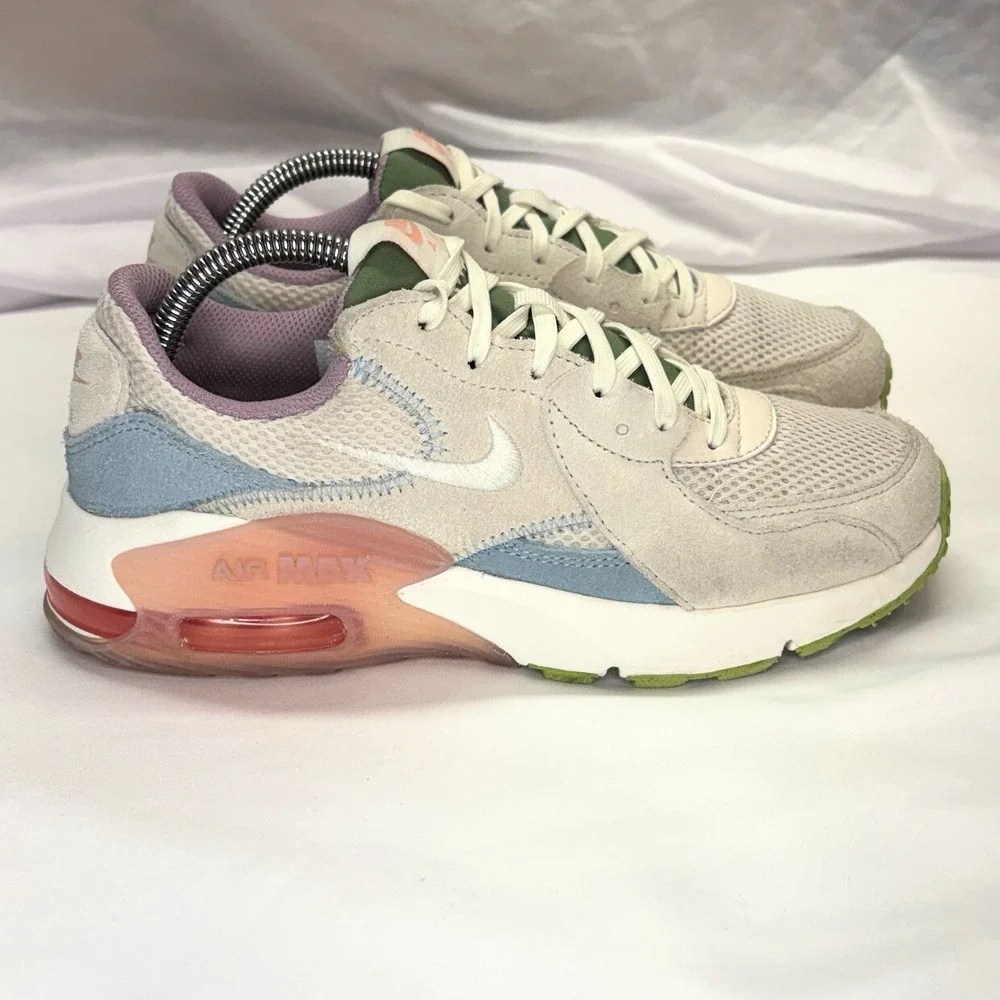 Nike Air Max Excee SUEDE Womens Size 6.5‎ Shoes Sneakers Gray Pink CD5432-120